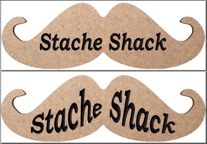 The Stache Shack sign